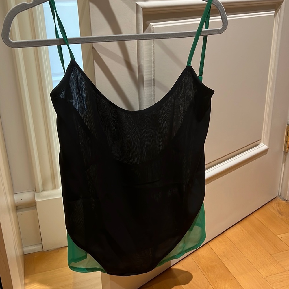 Black and green tank top